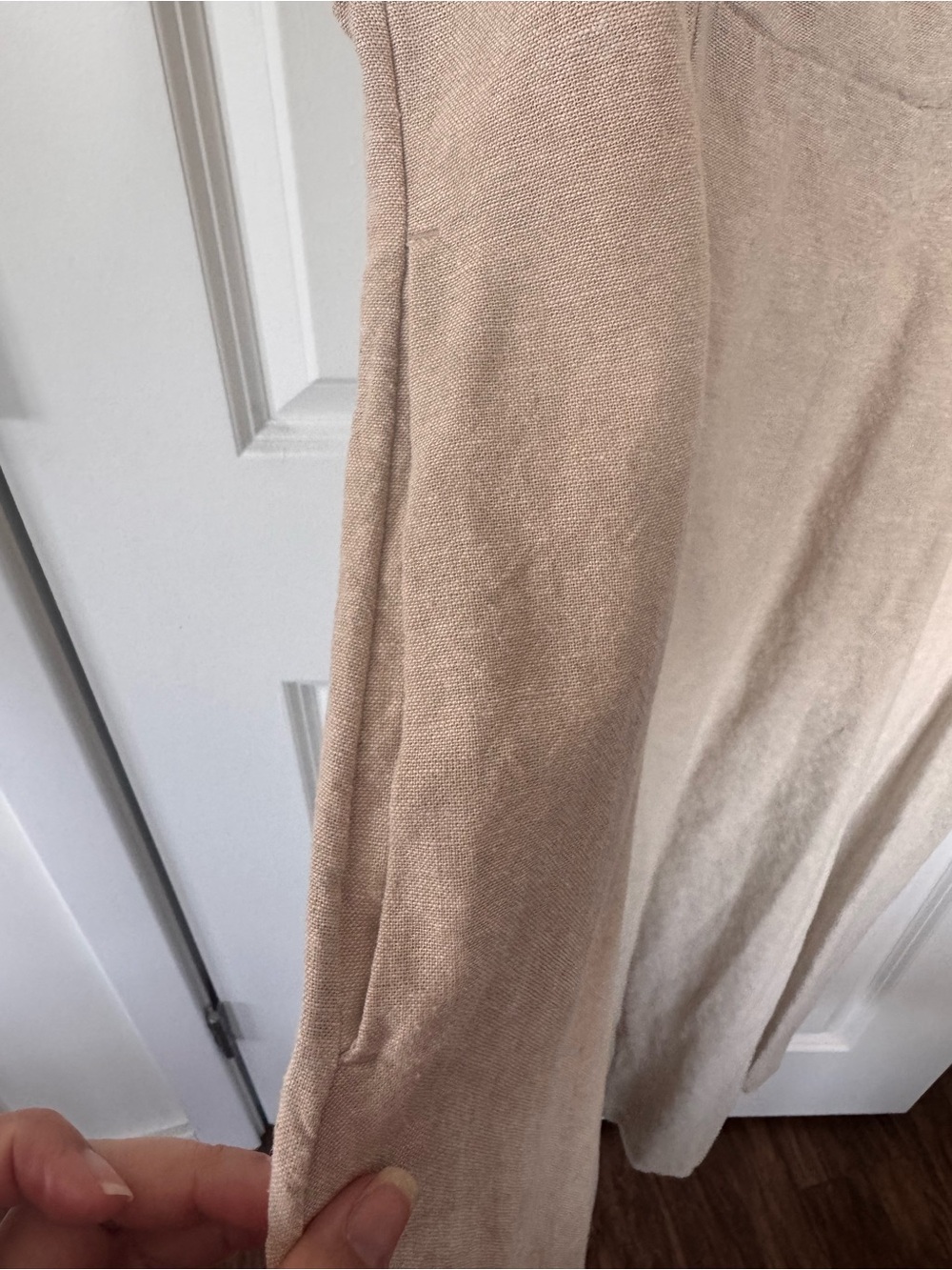 Old Navy Beige linen Midi Dress - Picture 4 of 5